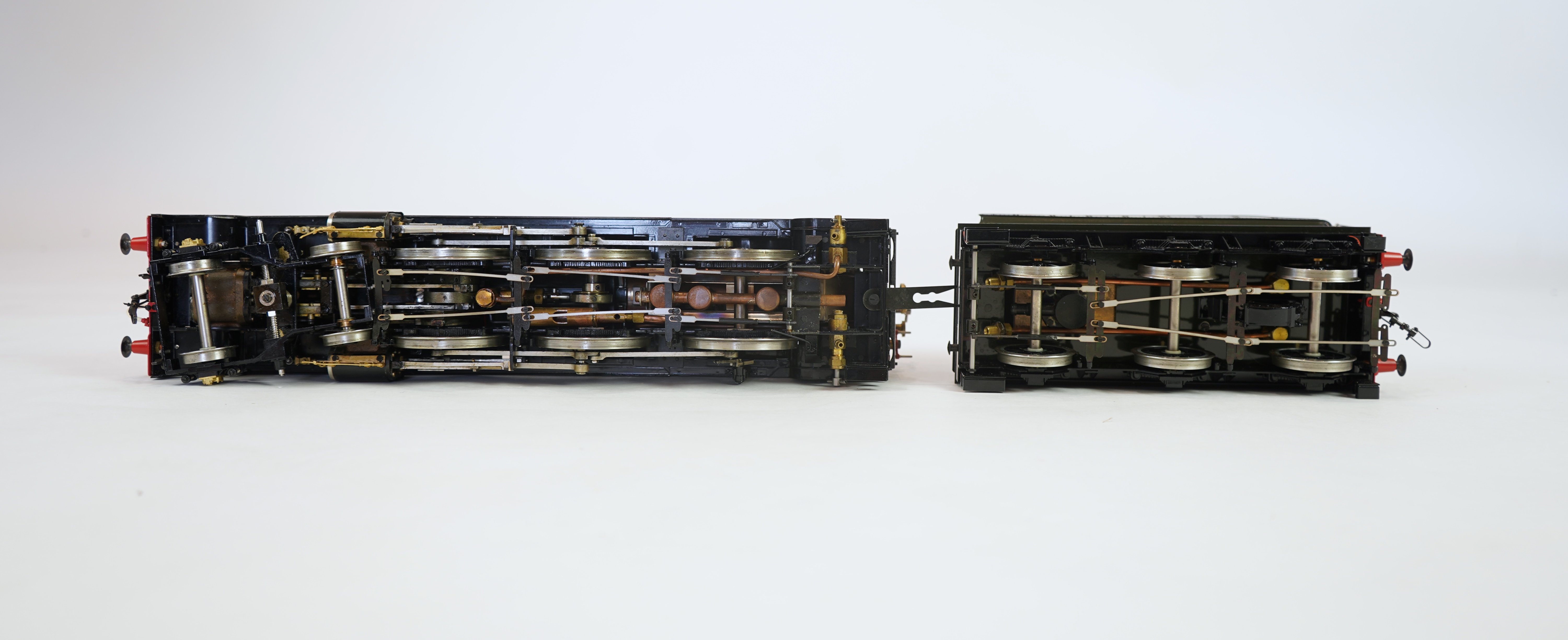 A Gauge One Aster Hobbies live steam GWR King Class, 4-6-0 tender locomotive, King George V 6000, with spirit fired working four cylinder motion, with assembly and operating instructions.